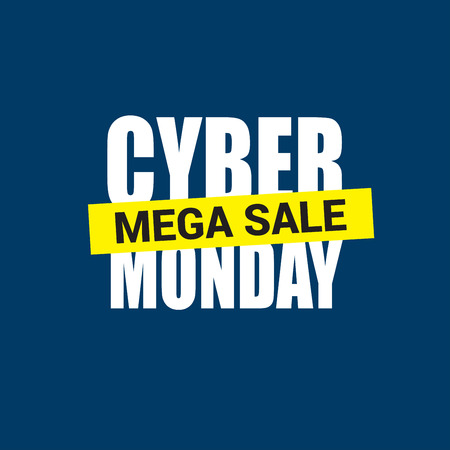 Cyber monday sale card with elegent design vectorのイラスト素材