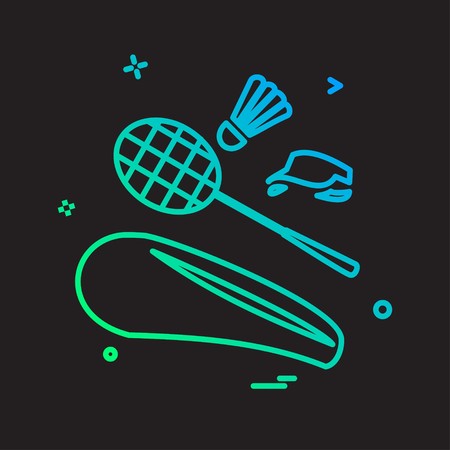 Badminton icon design vectorのイラスト素材