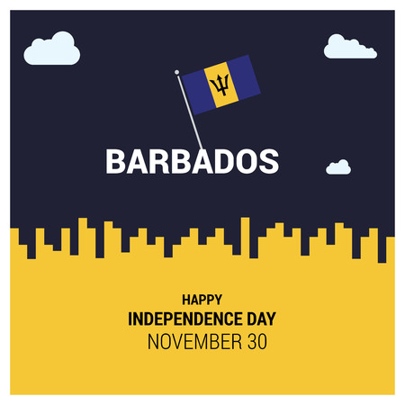 Barbados Independence day card design vectorのイラスト素材