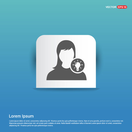 User Idea icon - Blue Sticker buttonのイラスト素材