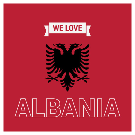 Albania Independence day card design card vectorのイラスト素材