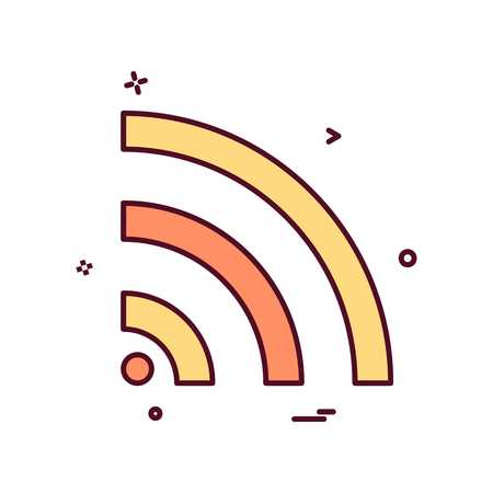 Wifi icon design vectorのイラスト素材
