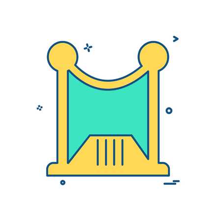 Boundary wall icon design vectorのイラスト素材