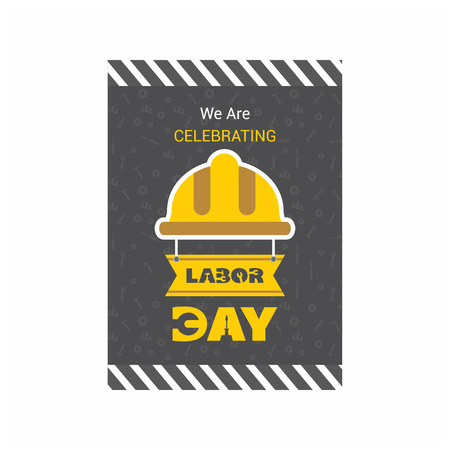 Celebrating labour day design with typography vectorのイラスト素材