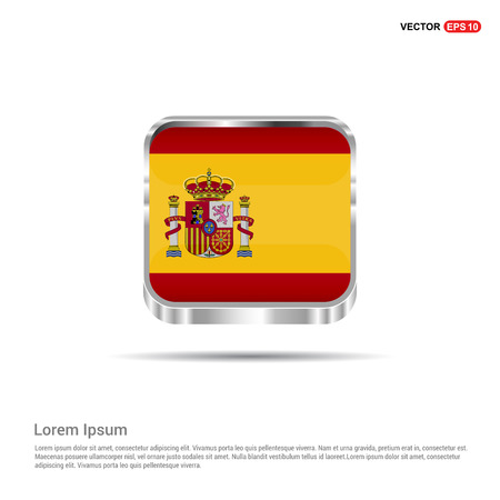 Spain Flags design vectorのイラスト素材