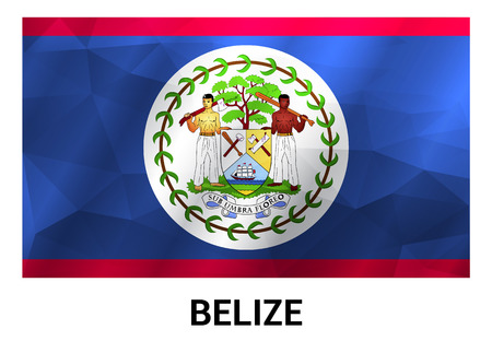 Belize flag design vectorのイラスト素材