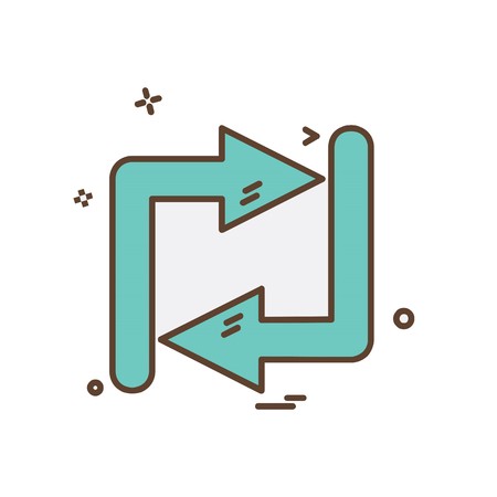 Refresh icon design vectorのイラスト素材
