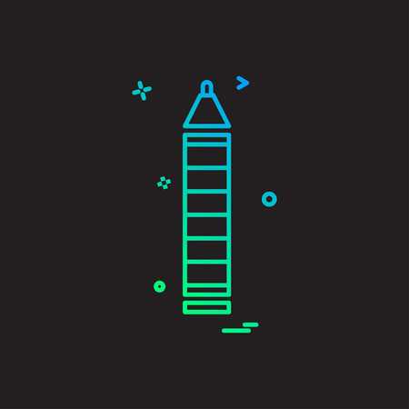 penci school stationery icon vector designのイラスト素材