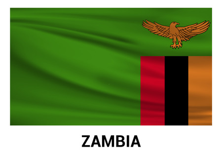 Zambia Independence day design card vectorのイラスト素材