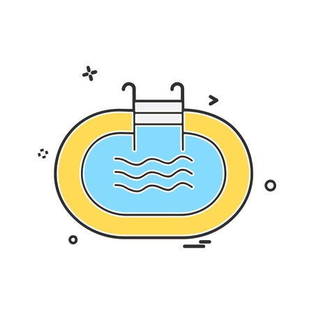 Swimming pool icon design vectorのイラスト素材