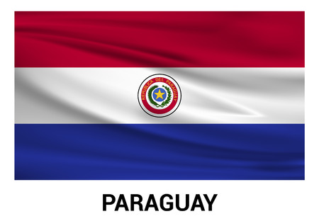Paraguay flags design vectorのイラスト素材