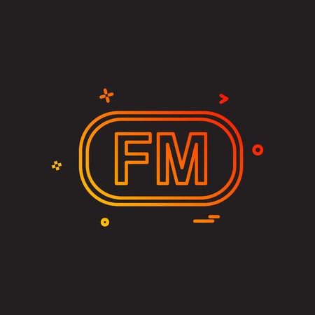 FM Media icon design vectorのイラスト素材