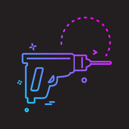 Labour tools icon design vectorのイラスト素材