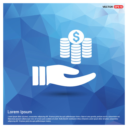 Hand holding money iconのイラスト素材