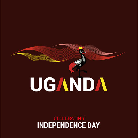 Uganda Independence day design vectorのイラスト素材