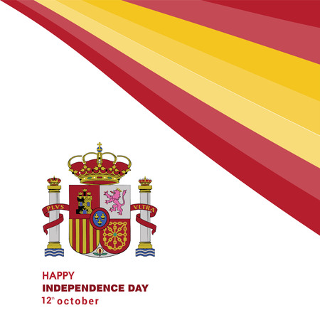 Spain Independence day design card vectorのイラスト素材
