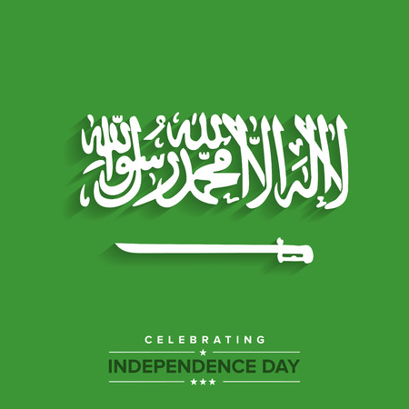 Saudia Arabia Independence day design card vectorのイラスト素材