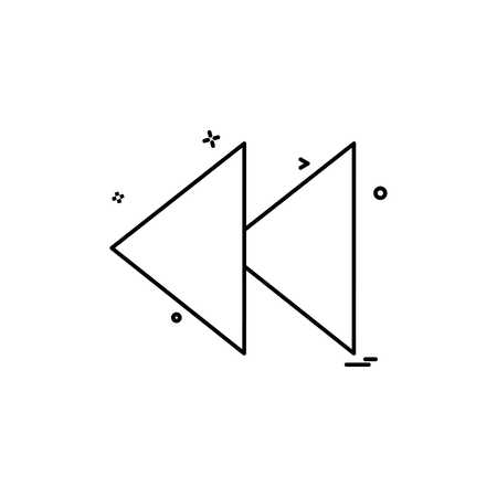 Rewind icon design vectorのイラスト素材