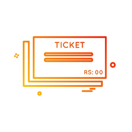 Ticket icon design vectorのイラスト素材