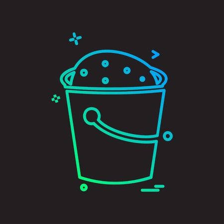 Bucket icon design vectorのイラスト素材