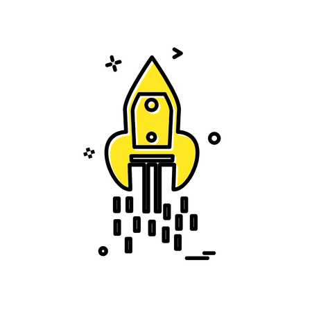 Rocket icon design vectorのイラスト素材