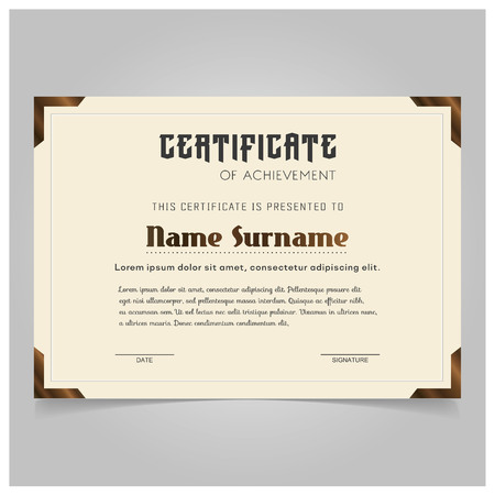 Certificate of acheivment designs vectorのイラスト素材