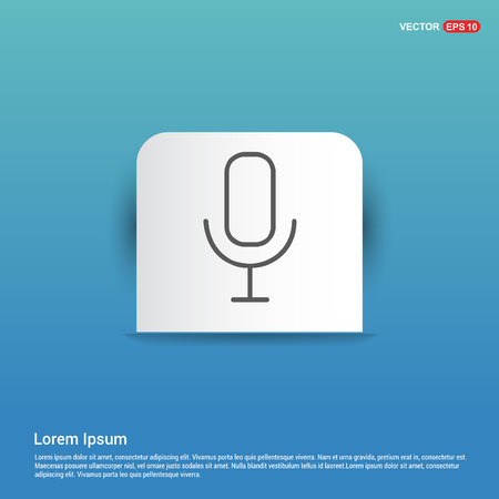 Pictogram microphone icon - Blue Sticker buttonのイラスト素材