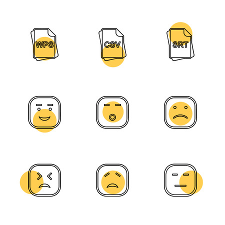 emoji , emoticon , smiley , happy , sad, cry , laugh , raomntic, love , angry , confused , handsome , nervous , kind , smile , icon, vector, design,  flat,  collection, style, creative,  iconsのイラスト素材