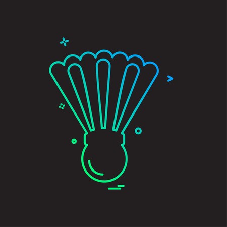 Badminton icon design vectorのイラスト素材