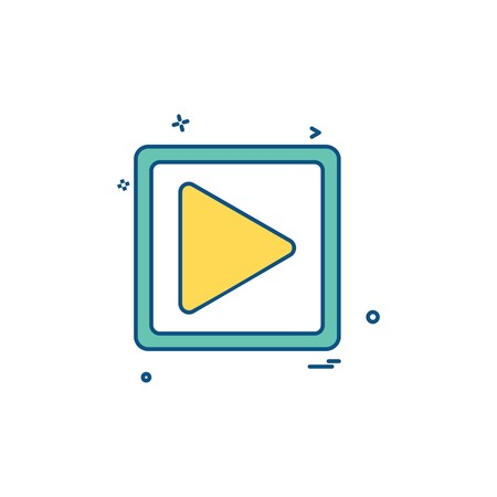 Play icon design vectorのイラスト素材