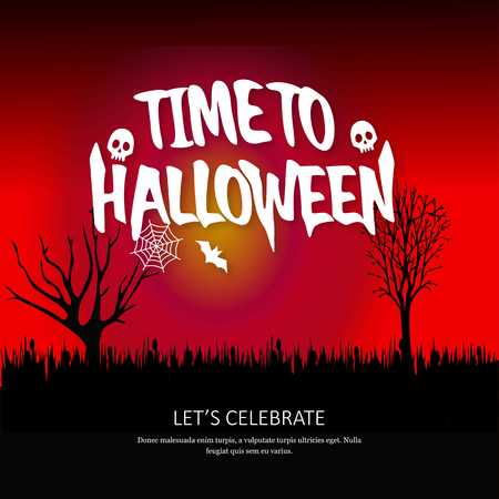 Happy Halloween invitation with creative design vectorのイラスト素材