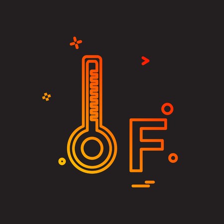 Temprature icon design vectorのイラスト素材