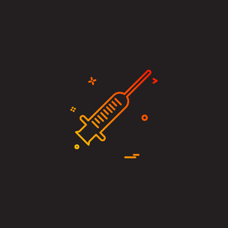 drug injection steroid syringe vaccine icon vector desigeのイラスト素材