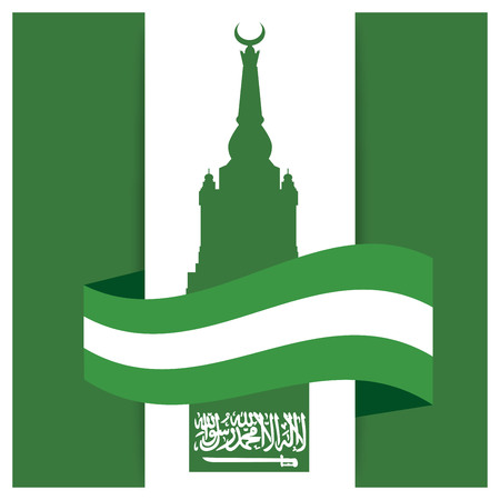 Saudia Arabia Independence day design card vectorのイラスト素材