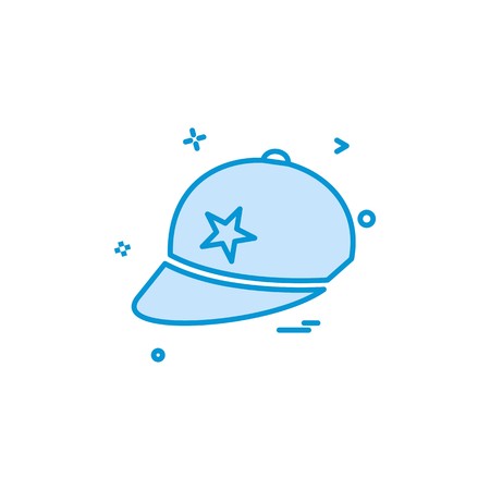 cap match cricket icon vector designのイラスト素材