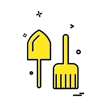 Labour tools icon design vectorのイラスト素材