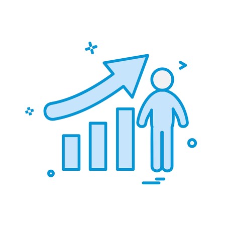 Graph icon design vectorのイラスト素材