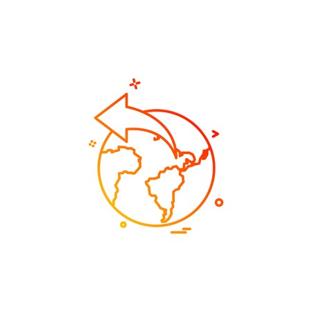 Globe icon design vectorのイラスト素材