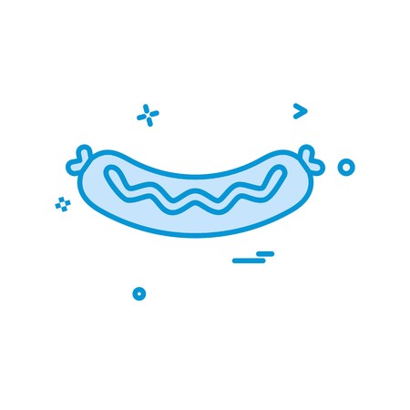 Hot dog icon design vectorのイラスト素材