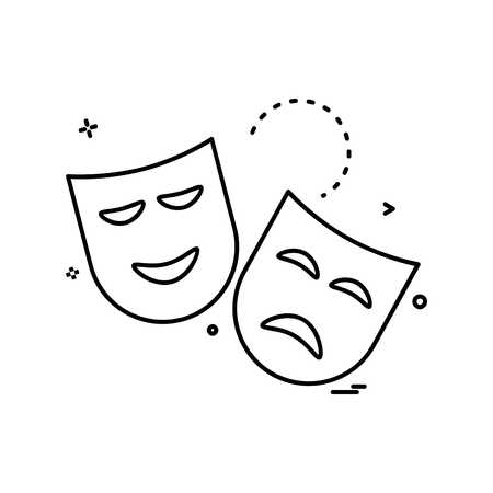 mask icon design vectorのイラスト素材