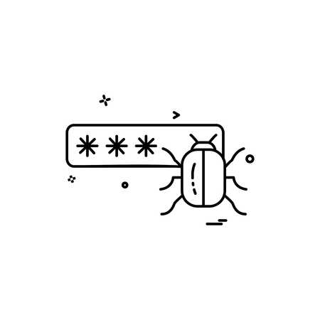 Password and security icon design vectorのイラスト素材