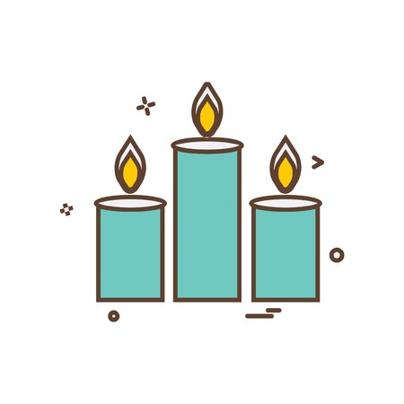 Candles icon design vectorのイラスト素材