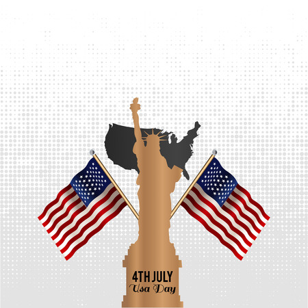 American Independence day design card vectorのイラスト素材
