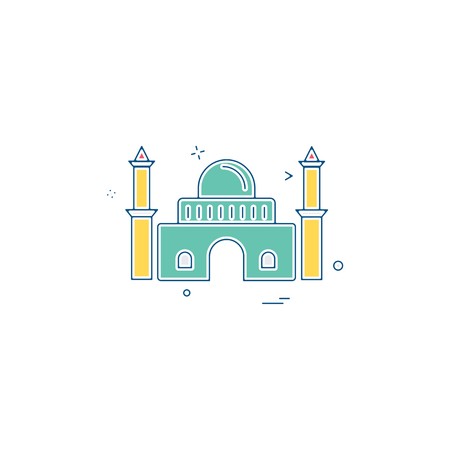Mosque icon design vectorのイラスト素材