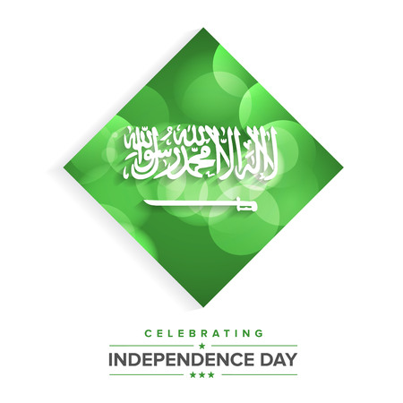 Saudia Arabia Independence day design card vectorのイラスト素材