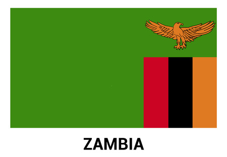 Zambia Independence day design card vectorのイラスト素材
