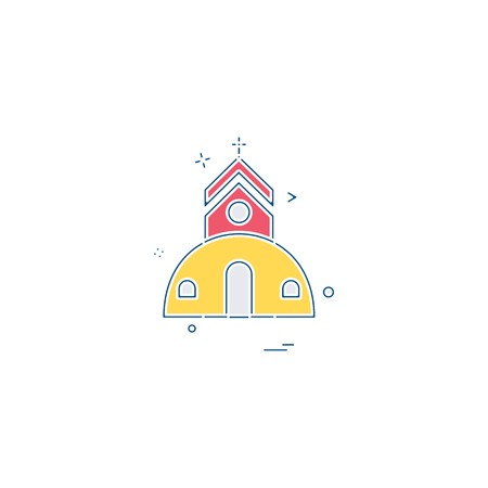 Church icon design vectorのイラスト素材