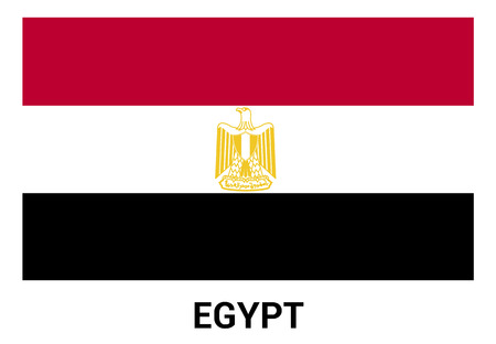 Egypt flag design vectorのイラスト素材