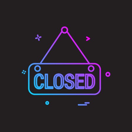Closed icon design vectorのイラスト素材