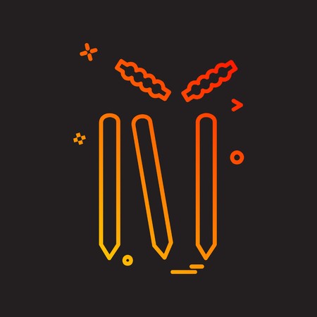 Cricket icon design vectorのイラスト素材